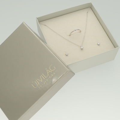 Fehér arany gyűrű 50-es méret (B49127)